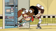 S6E13B Luan burst out from the freezer