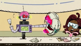 CS1E02A Breakfast bot mixes a robot with its whisk