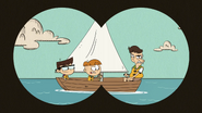 S4E26A Liam, Trent, and Huggins on a boat