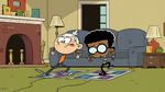 S2E20B Lincoln and Clyde playing a dance game