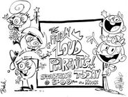 The Fairly OddParents/The Loud House promo drawing by Butch Hartman and Chris Savino.