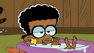S2E17A Clyde eating in the pool