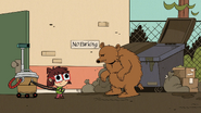 S6E07B She walks out to a bear with the garbage