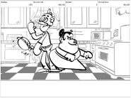 Lynn Sr. and Rosa in the kitchen.