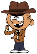 Carl's detective outfit