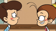 Luan and Benny blushing.