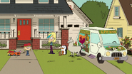 S5E20B Sam and the three animals are gathered outside the van
