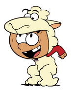 Carl dressed as a sheep