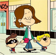 Cartoon versions of Amanda and her two sons from "Deal Me Out".