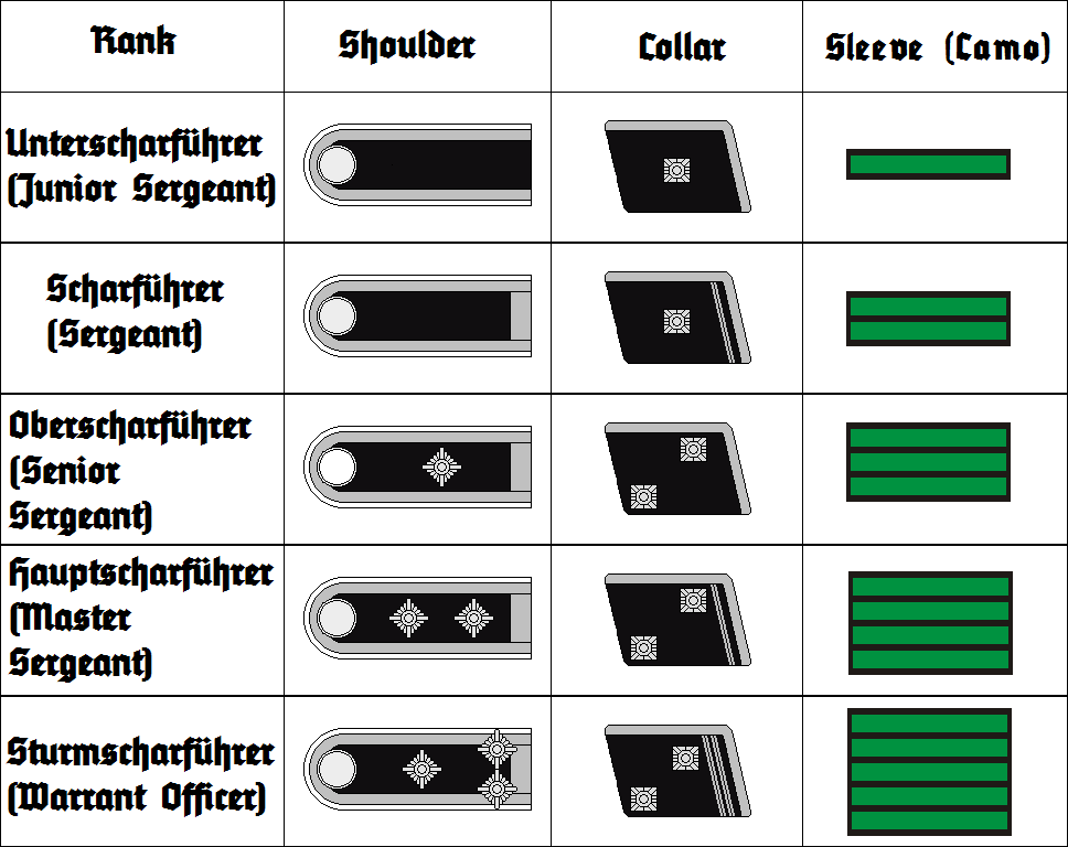 Воинские звания германии второй мировой войны. Звания третьего рейха сс. Звания в немецкой армии 1941-1945. Звания вермахта 1939-1945. Воинские звания сс в фашистской германии.