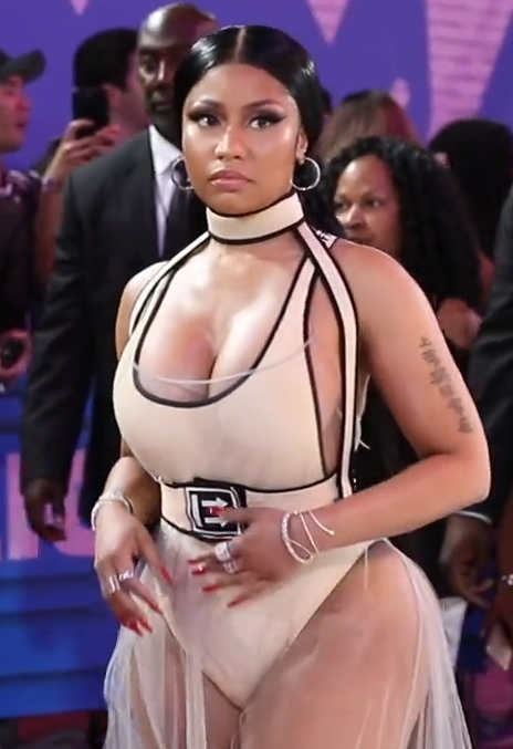 Nicki Minaj suffers nip slip live on TV as she discusses previous