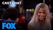 Max Greenfield & Kaitlin Olson Probe Each Other In The FOX Lounge FOX BROADCASTING