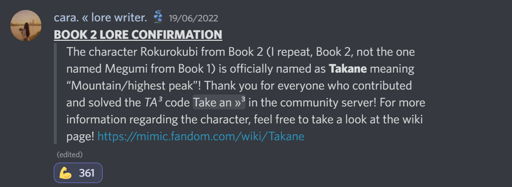 Takane, The Mimic (Roblox) Wiki