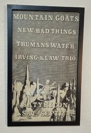 Poster for the September 1996 Satyricon date. Artist: Unknown; possibly Jeff Fuccillo.