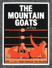 Tour poster for the April 2015 Union Transfer date. Artist: Box Brown.