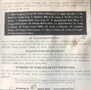 Zopilote Machine inside liner notes showing the title of this song as "The Black Ice Cream Song"