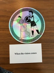 Sticker released at the show, courtesy of Reddit.