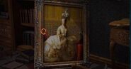 Classic art, like this portrait of Marie Antoinette, is all over the castle