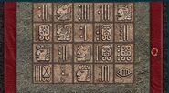 These tiles represent Mayan numbers. You'll need to figure out how to rearrange them in order