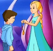 the Empress with Bastian in 1995's  where she is blonde.