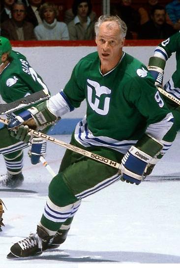 Gordie Howe Hartford Whalers '47 Retired Player Name & Number