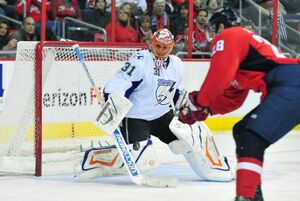 Tampa-Bay-Lightnings-goalie-Dwayne-Roloson-blocks-a-shot-in-Washington