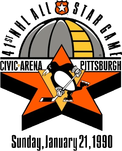 Rondelle Officielle All-Star Game NHL 1990 - Penguins Pittsburgh - Mario Lemieux