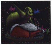 Concept Art of Oogie Boogie and Santa Claus