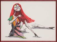 Concept art of Sally sewing her limbs back on