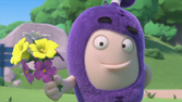 Jeff offers Newt flowers