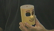 Theodore's head, original TV model size, fits easily in the palm of the hand.