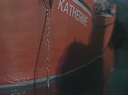 Katherine lowering her anchor