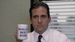 World's Best Boss Mug, Dunderpedia: The Office Wiki