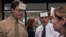 Pam & Dwight trying to guess their races