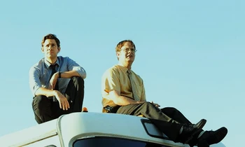 Jim and Dwight in the episode "Work Bus"