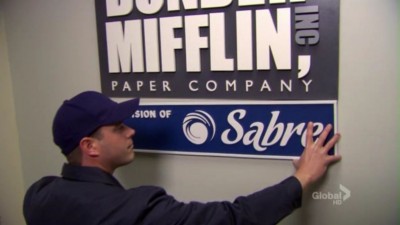 Their desktop wallpapers change when Sabre buys out Dunder Mifflin. : r/ DunderMifflin