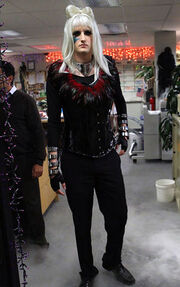 Gabe dressed up as Lady Gaga in "".