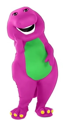 Barney The Purple Dinosaur From Barney & Friends series 5 Inch Figure,  Conductor