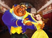 Belle and Beast wonderful dancing at the Castle Hall