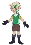 Hunter en su uniforme de las Entrañas Esmeralda en "Un deporte tormentoso"