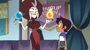 Eda demuestra su magia como una bruja sin aquelarre.