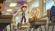 Luz después de su arrebato en clase.