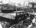 A 6 x 6 truck of 3rd Bn, 17th Marines, plows through the morass of a trail at Cape Gloucester, 1944. Australian War Memorial