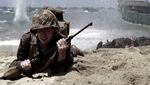 Sledge on the Peleliu beach