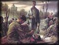 Sundown at Peleliu by Tom Lea. U. S. Army Art Collection