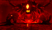 Kumo preparing to fight The Hunter in his Crater.
