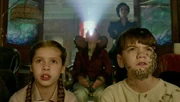 Hugh (Milo Parker) and Fiona (Georgia Pemberton) watching the vision from Horace