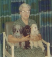 Colossus poodles in their usual form, in the arms of Miss Billie