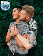 A photo from People magazine of Hoying and his then fiance, Mark Manio