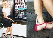 Her third tattoo is a key on the back of her left ankle. This is an homage to her sorority, Kappa Kappa Gamma (KKG).